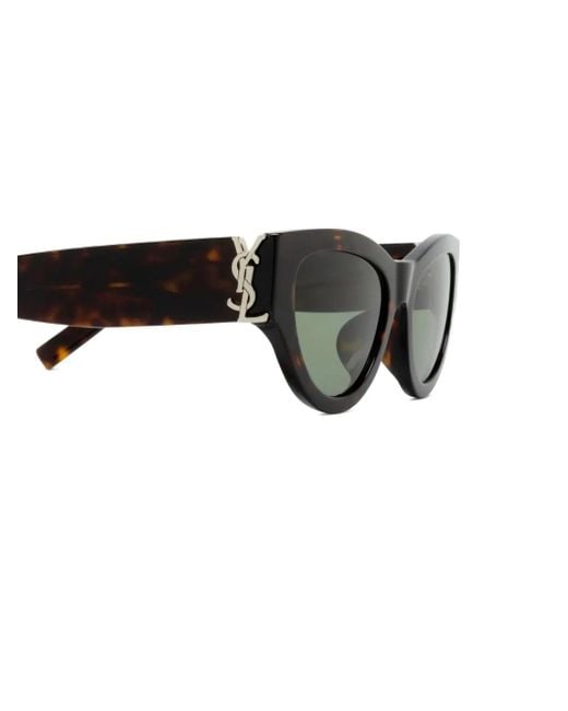 Saint Laurent Brown Sl M94 Tortoiseshell Logo Sunglasses