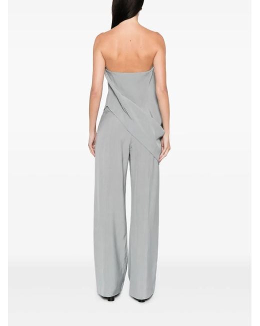 St. Agni Gray Strapless Top