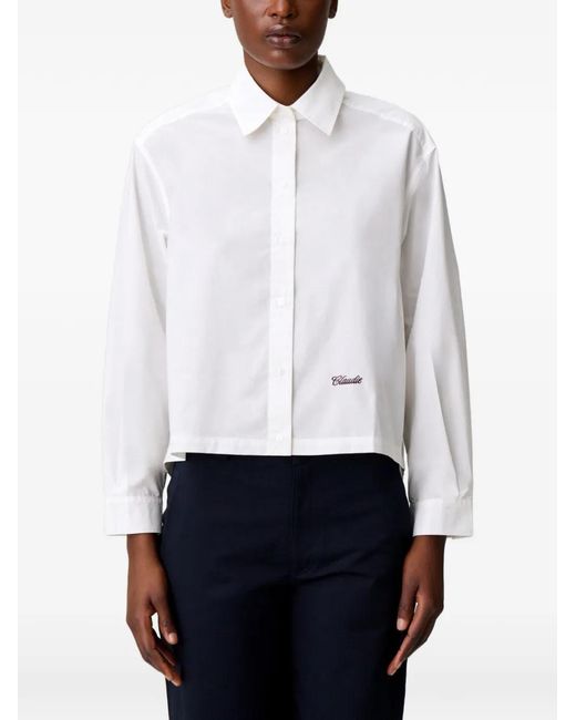 Claudie Pierlot White Cotton Poplin Shirt