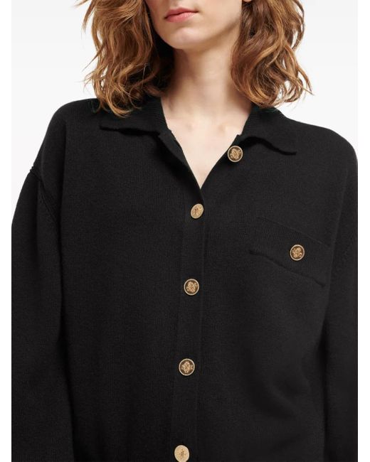 Barrie Black X Sofia Coppola Long-Sleeve Cashmere Jumpsuit