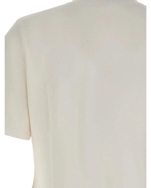 T-Shirt Con Scollo A V di Elena Miro in Gray