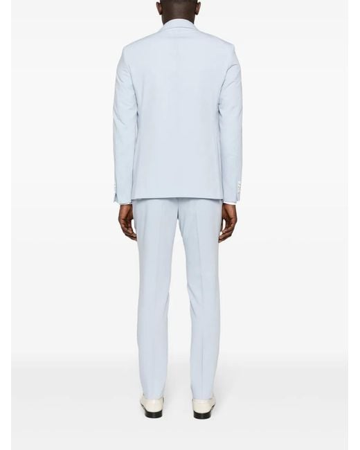 Manuel Ritz Blue Single-Breasted Wool Suit for men