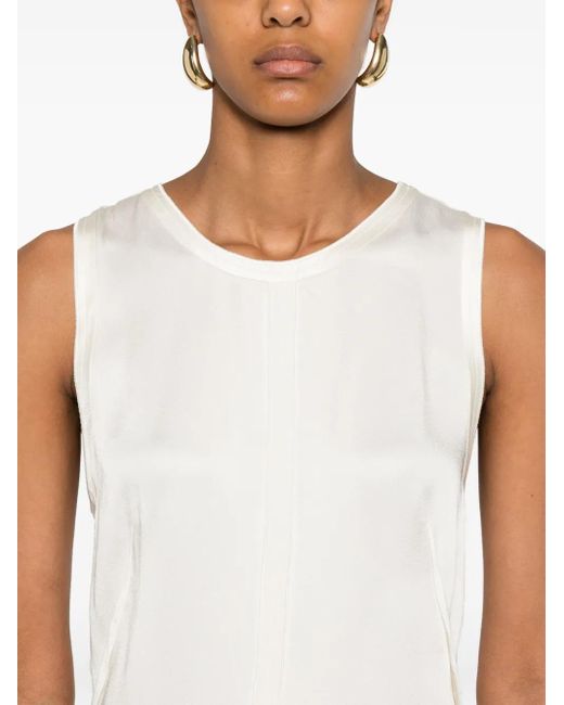 Victoria Beckham White Kleid aus Satin