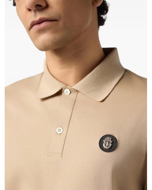 Billionaire Natural Polo À Patch Logo for men