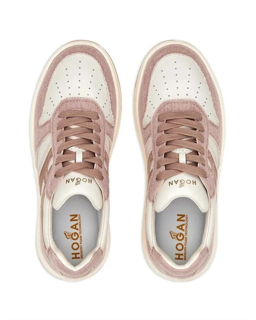 Hogan Pink H630 Low-Top Sneakers