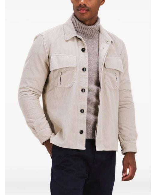 Fortela Natural Short Corduroy Pocket Overshirt for men