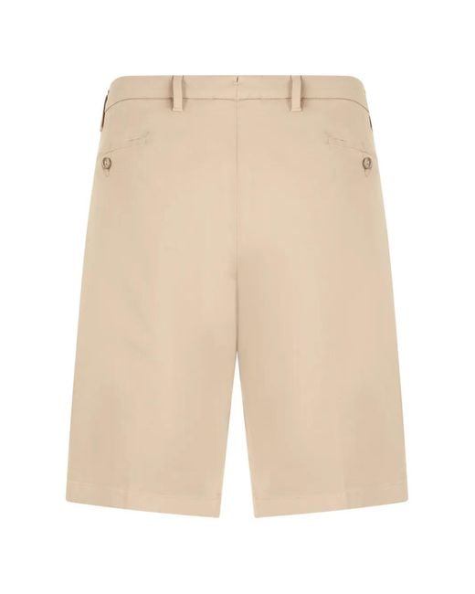 Fedeli White Short À Fermeture Zippée for men