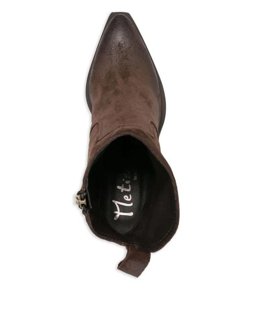 METISSE Brown 85Mm Texan Pointed-Toe Block-Heel Boots