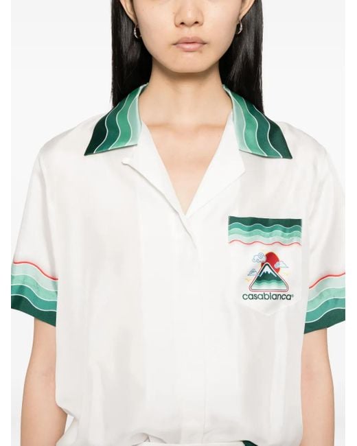 Casablanca Blue Short-Sleeve Shirt