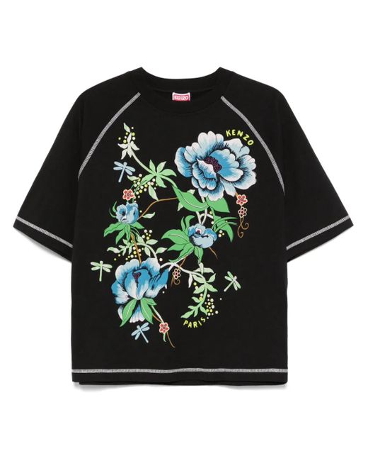 KENZO Peonies Tシャツ Black