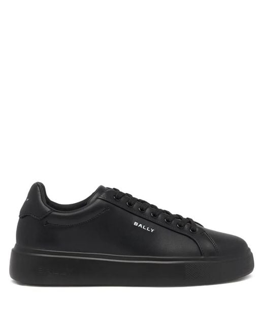 Bally Black Blayze Logo-Detail Leather Sneakers for men