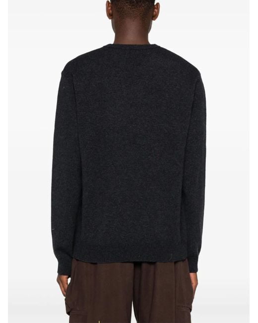 Carhartt Black Charcoal Grey Crew-Neck Knitted Sweater for men