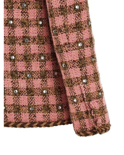 Blazer Con Strass di GIUSEPPE DI MORABITO in Brown
