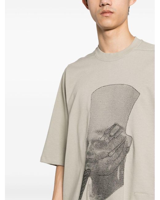 T-shirt Ron Jumbo en coton Rick Owens pour homme en coloris Gray