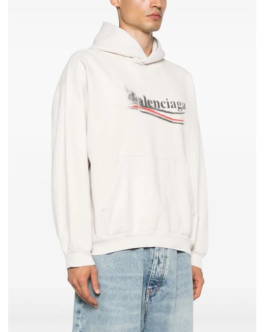 Balenciaga White Political Stencil Hoodie