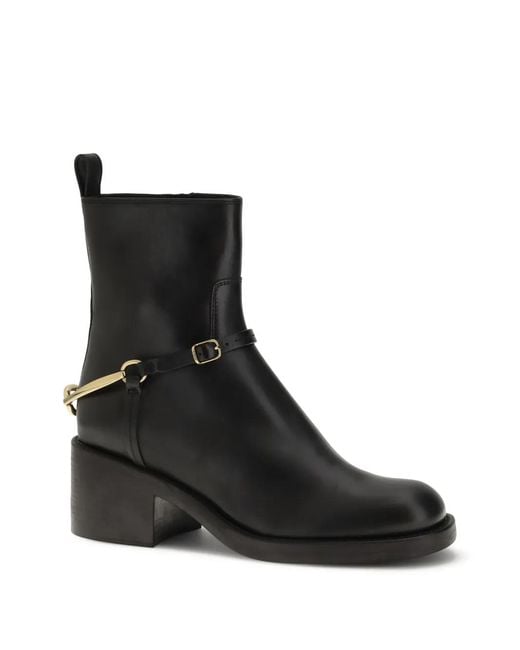 Chloé Black Dakota Round-Toe Boots