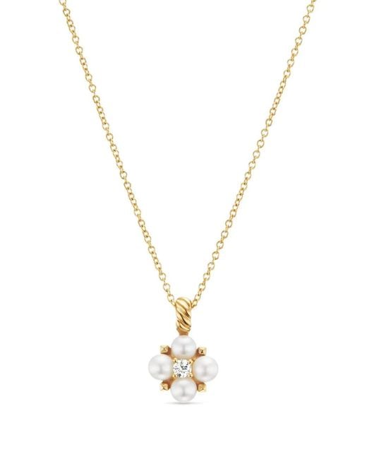 David Yurman Metallic 18Kt Petite Modern Renaissance Diamond Necklace (1.1Mm)