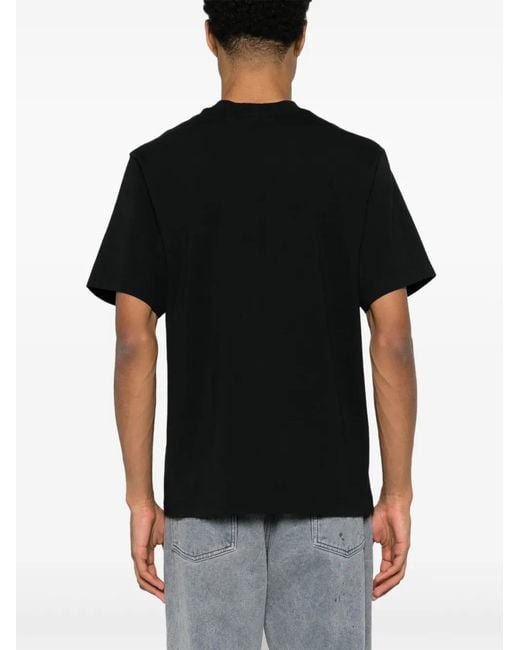 Axel Arigato Black Logo-Embroidered T-Shirt for men