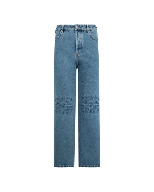 Loewe Blue Anagram Baggy Jeans for men