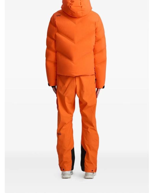 Aztech Mountain Orange Super Lite Hooded Zip Ski Jacket for men