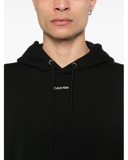 Sudadera con logo estampado Calvin Klein de hombre de color Black