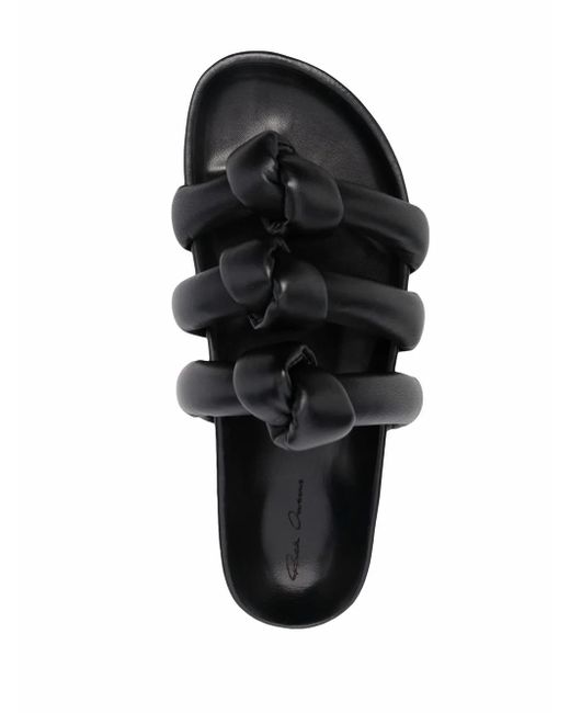 Rick Owens Black Granola Knot-Detail Slides