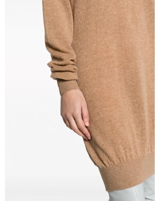 Khaite Natural Fine-Knit V-Neck Jumper