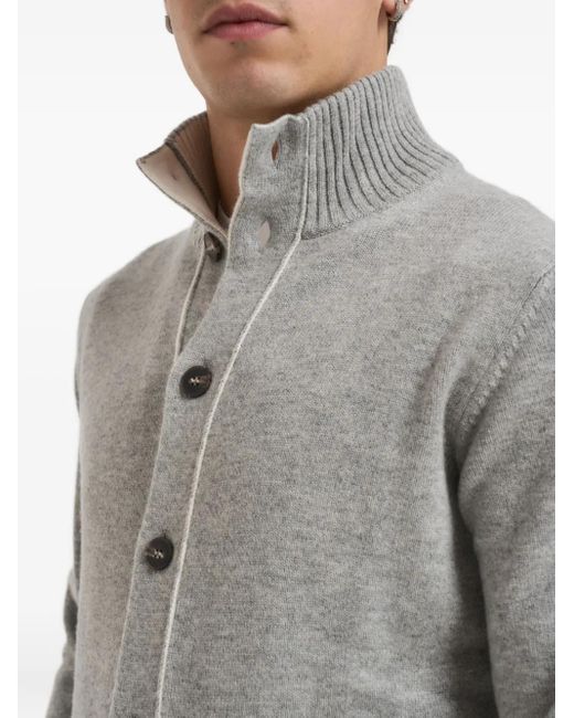 Kangra Gray Button-Closure Cardigan for men