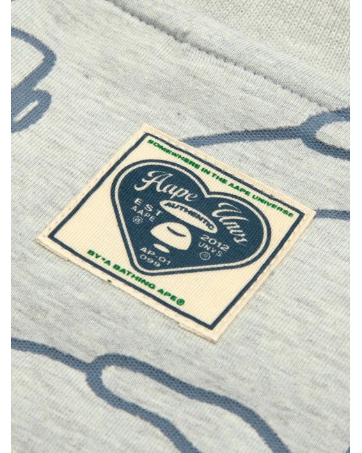 Aape By A Bathing Ape Gray Patterned T-Shirt for men