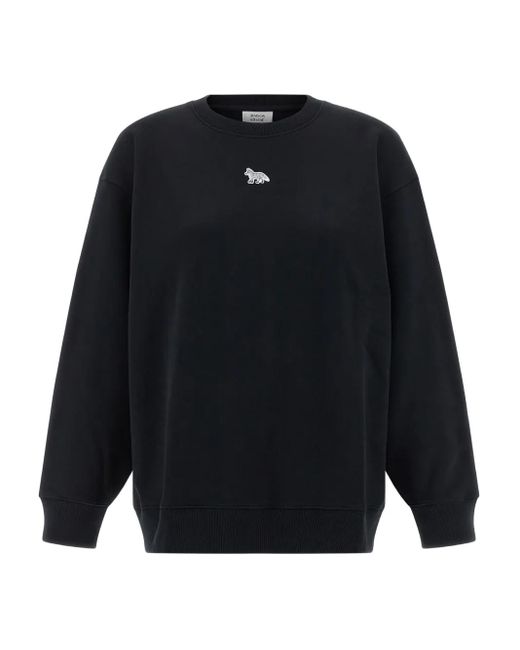 Maison Kitsuné Blue Baby Fox-Patch Crew-Neck Sweatshirt