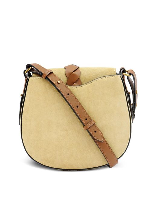 Isabel Marant Metallic Small Altay Braided-Strap Saddle Bag