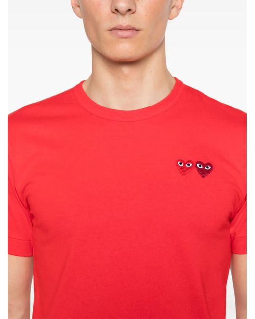 COMME DES GARÇONS PLAY Red Heart-Patch T-Shirt