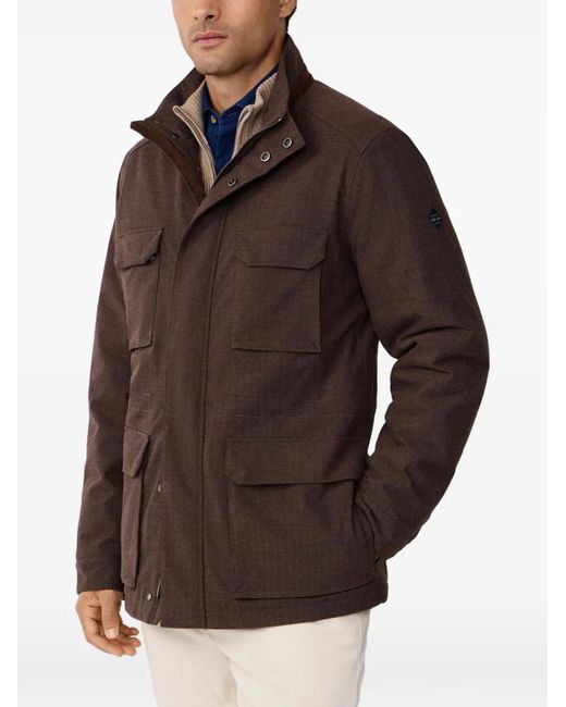 Hackett Brown Herringbone Jacket for men