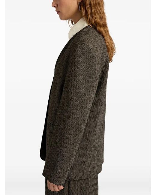 Momoní Green Mary Micro-Pinstripe Jacket