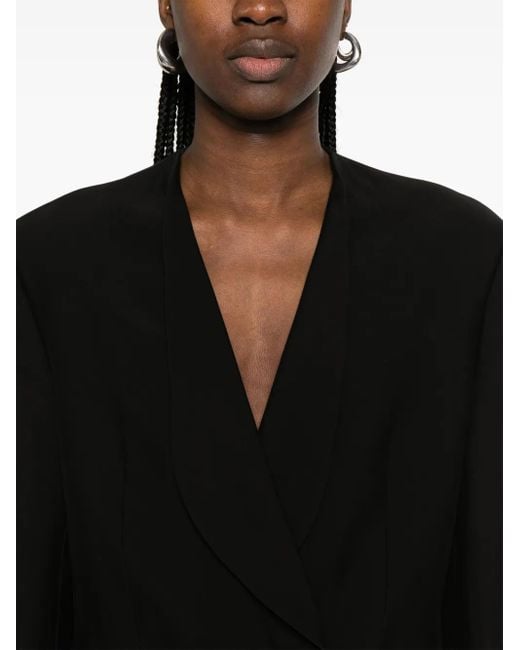 A.M.G Black Double-Breasted Blazer
