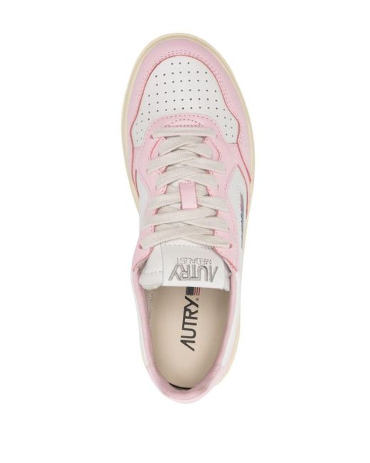 Autry Pink Medalist Sneakers