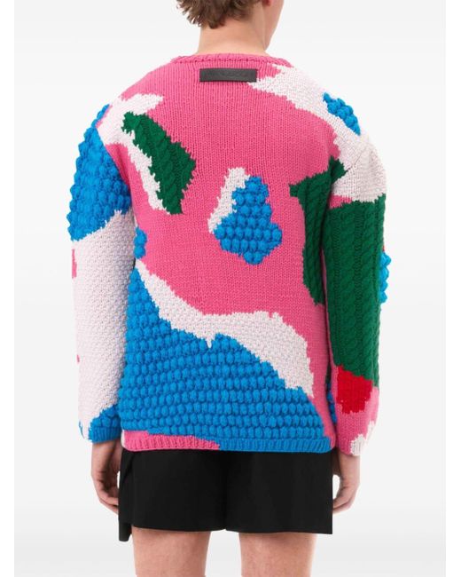 J.W. Anderson Pink Cut-out Crochet Sweater - Men's - Merino for men