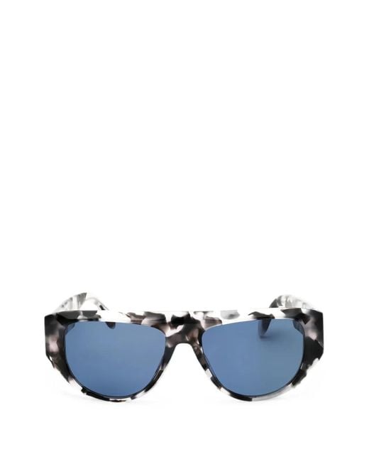 Palm Angels Blue Joshua Oval-Frame Sunglasses