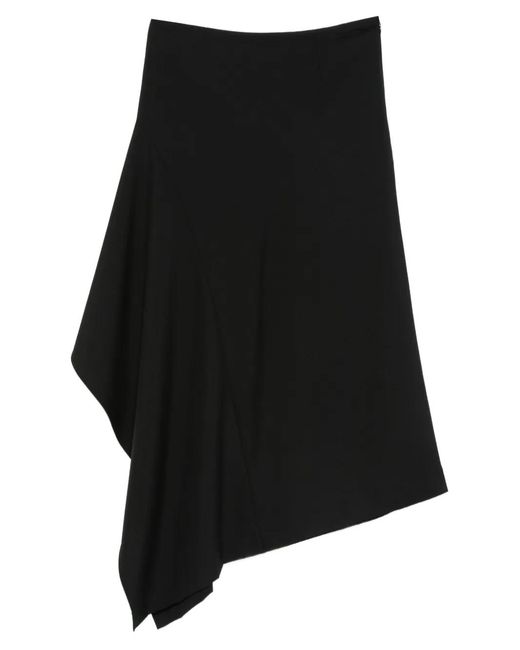 Lutz Huelle Black Angle Midi Skirt