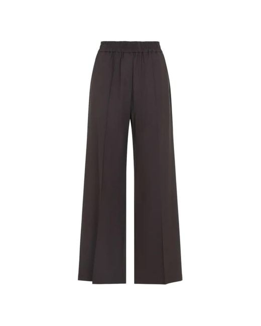 Brunello Cucinelli Gray Elasticated-Waist Pressed-Crease Trousers