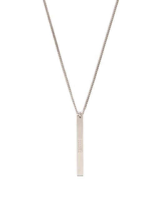 MM6 by Maison Margiela White Minimal Pendant Necklace