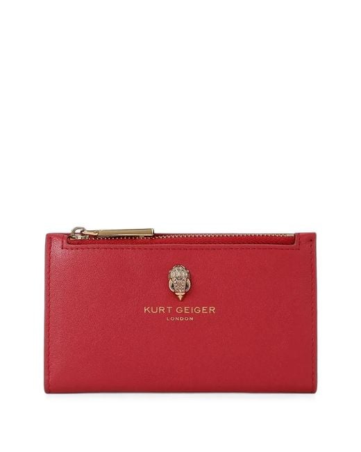 Kurt Geiger Red Crystal-Embellished Wallet
