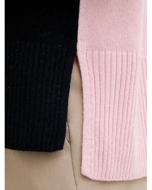 Barbour Blue Colour Block Roll-Neck Sweater