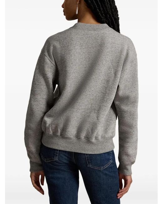 Polo Ralph Lauren Gray Polo Bear Fleece Sweater