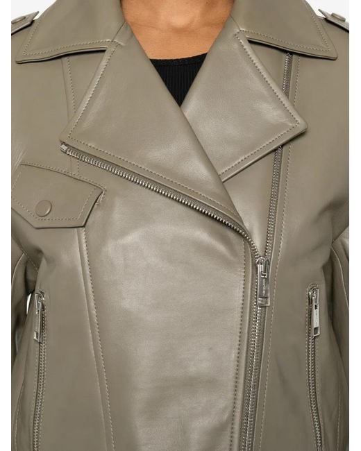 Yves Salomon Natural Sauge Lamb Silk Polyester Jacket