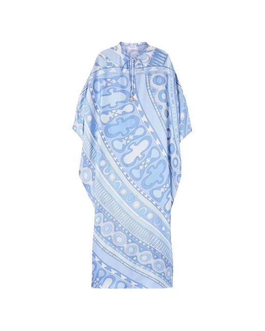 Emilio Pucci Blue Soleil Printed Kaftan