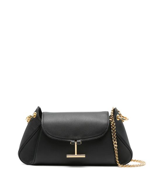 Tom Ford レザーショルダーバッグ Black