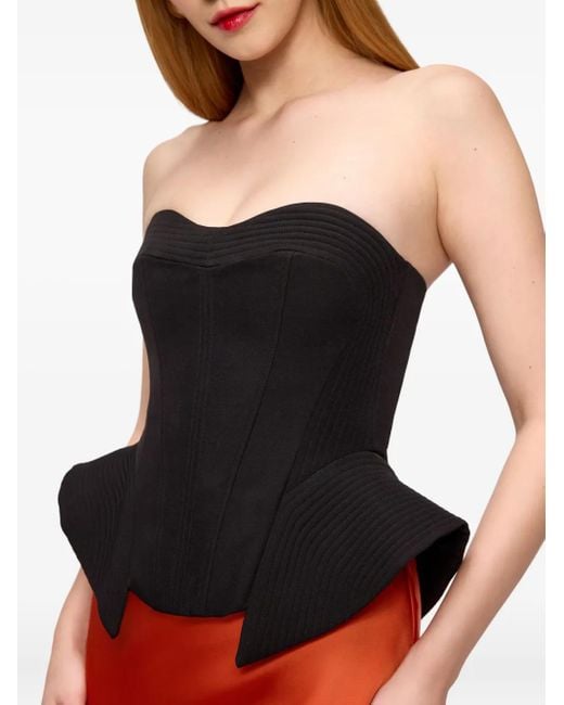 Top Hunter Con Peplum di V:PM ATELIER in Black