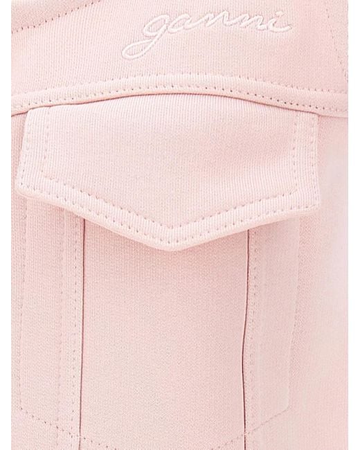 Ganni Pink A-Line Minidress