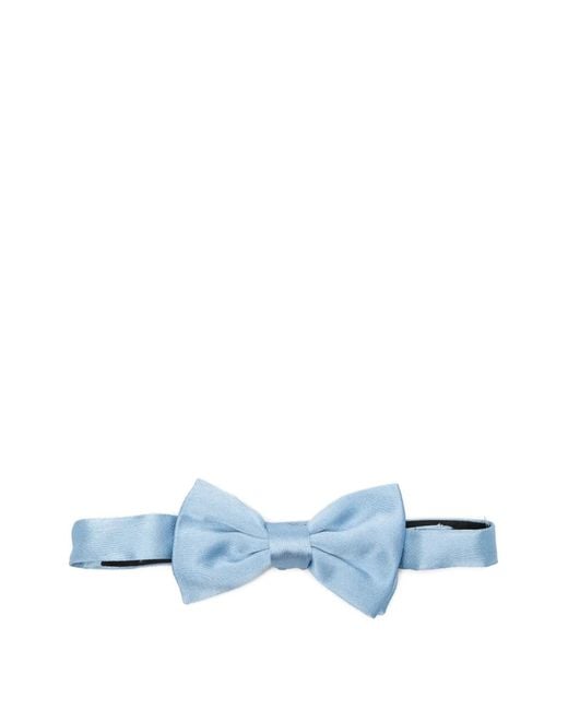 Brian Dales Blue Satin-Finish Bow Tie for men